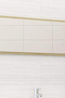 vidaXL 804625 - Bathroom Mirror Sonoma Oak 90x1.5x37 cm Engineered Wood