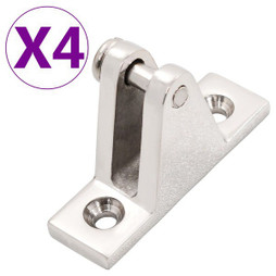 vidaXL 92390 - Charnières de pont de bateau pour toit bimini 4 pcs Inox
