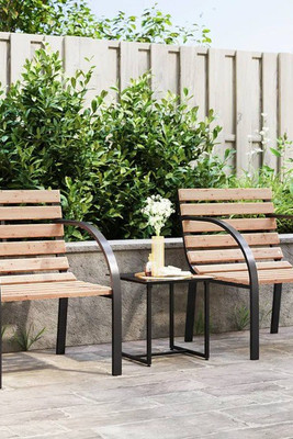 vidaXL 47937 - Garden Chairs 2 pcs Wood