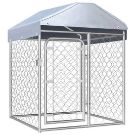 vidaXL 144491 - Outdoor Dog Kennel with Roof 100x100x125 cm