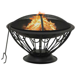 vidaXL 311895 - Fire Pit with Poker 75 cm XXL Steel