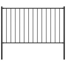 vidaXL 145209 - Fence Panel with Posts Powder-coated Steel 1.7x0.75 m
