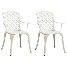 vidaXL 315574 - Garden Chairs 2 pcs Cast Aluminium