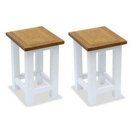 vidaXL 3053419 - End Tables 2 pcs 27x24x37 cm Solid Oak Wood