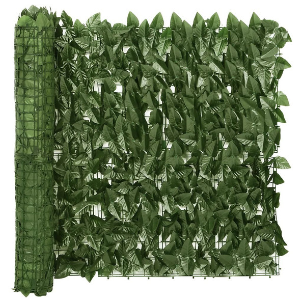 vidaXL 315484 - Balcony Screen with Dark Leaves 400x75 cm