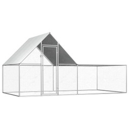 vidaXL 144556 - Chicken Coop 4x2x2 m Galvanised Steel