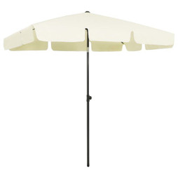 vidaXL 314727 - Beach Parasol Sand 200x125 cm