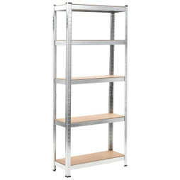 vidaXL 144271 - Storage Shelf 75x30x172 cm Steel and MDF
