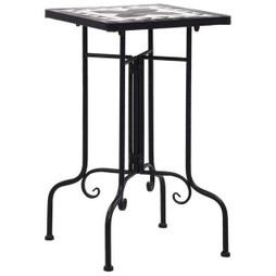 vidaXL 46711 - Mosaic Side Table and White Ceramic