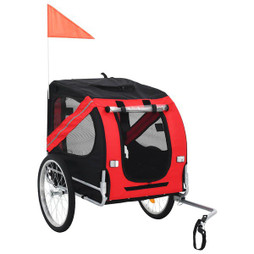 vidaXL 91766 - Pet Bike Trailer Red and