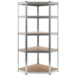 vidaXL 144265 - Storage Shelf 75x75x180 cm Steel and MDF