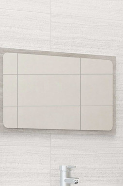 vidaXL 804610 - Bathroom Mirror Concrete 60x1.5x37 cm Engineered Wood