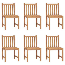 vidaXL 3073086 - Garden Chairs 6 pcs Solid Teak Wood