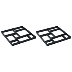 vidaXL 48611 - Moules à pavés 2 pcs 50,4x50,4x4,3 cm Plastique