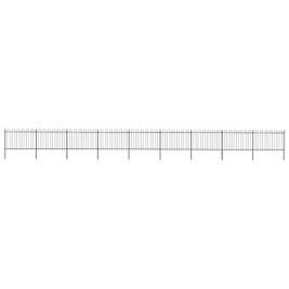 vidaXL 277673 - Garden Fence with Hoop Top Steel 15.3x1.2 m