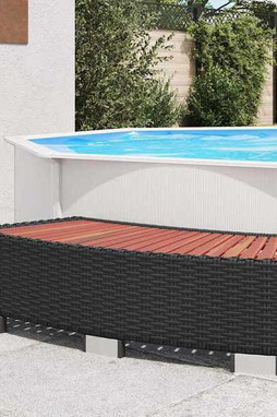 vidaXL 42700 - Spa Step Poly Rattan 92x45x25 cm