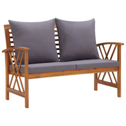 vidaXL 310271 - Garden Bench with Cushions 119 cm Solid Acacia Wood