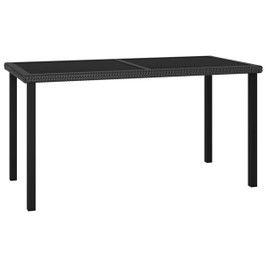 vidaXL 315115 - Table à dîner de jardin 140x70x73 cm Résine tressée