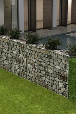 vidaXL 142537 - Gabion Basket Galvanised Steel 300x30x100 cm