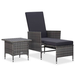 vidaXL 310233 - 2 Piece Garden Lounge Set with Cushions Poly Rattan