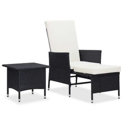 vidaXL 310231 - 2 Piece Garden Lounge Set with Cushions Poly Rattan