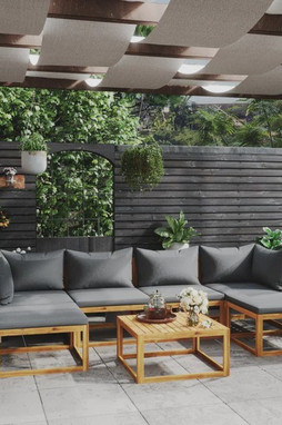 vidaXL 3057621 - 7 Piece Garden Lounge Set with Cushion Solid Acacia Wood