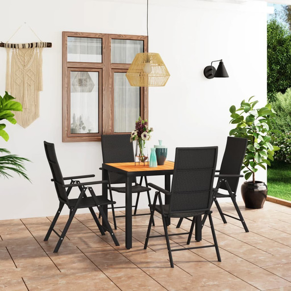 vidaXL 3060053 - 5 Piece Garden Dining Set and Brown