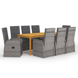 vidaXL 3067904 - Ensemble à manger de jardin 9 pcs