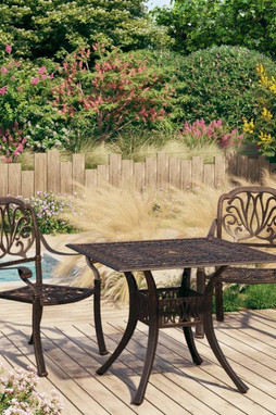 vidaXL 3070577 - Ensemble de bistro 3 pcs Aluminium coulé Bronze