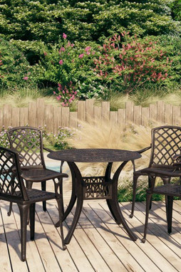 vidaXL 3070610 - Ensemble de bistro 5 pcs Aluminium coulé Bronze