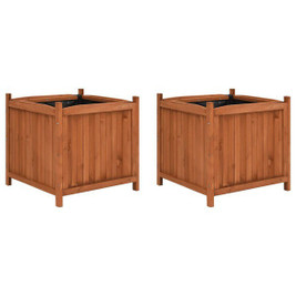 vidaXL 47250 - Raised Beds 2 pcs 50x50x50 cm Firwood