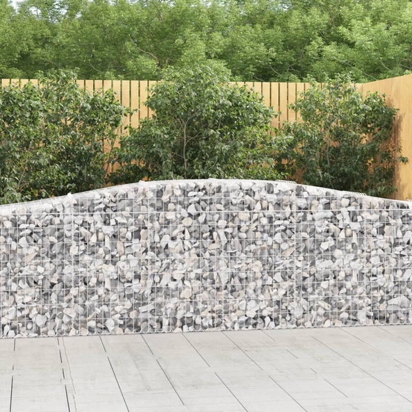 vidaXL 3145953 - Arched Gabion Baskets 20 pcs 400x50x80/100 cm Galvanised Iron