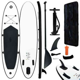 vidaXL 92727 - Inflatable Stand Up Paddleboard Set and White