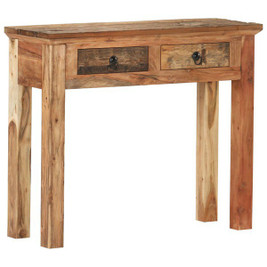 vidaXL 320381 - Console Table 90.5x30x75cm Solid Acacia Wood and Reclaimed Wood