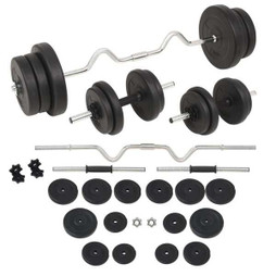 vidaXL 91403 - Ensemble dhaltères et barres dhaltères 60 kg