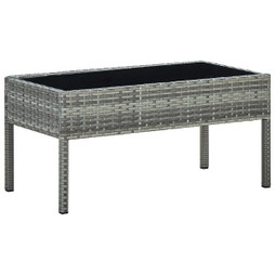 vidaXL 45905 - Table de jardin 75x40x37 cm Résine tressée