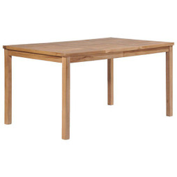 vidaXL 44997 - Table de jardin 150x90x77 cm Bois de teck solide