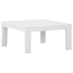 vidaXL 315850 - Table de salon de jardin Plastique blanc