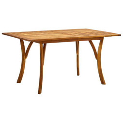 vidaXL 310625 - Table de jardin 150x90x75 cm Bois dacacia solide