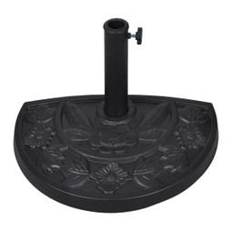 vidaXL 40820 - Socle de parasol demi-rond Résine