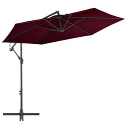 vidaXL 313754 - Parasol de jardin en porte-à-faux avec mât en aluminium