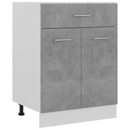 vidaXL 801232 - Armoire de plancher à tiroir béton Bois d’ingénierie