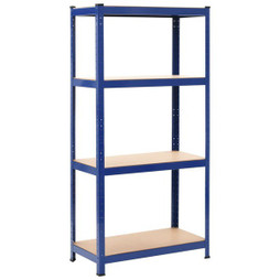vidaXL 144273 - Étagère de rangement à 4 niveaux Acier et bois ingénierie