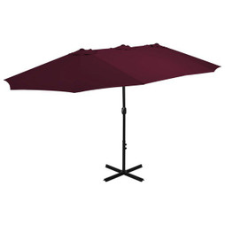 vidaXL 44871 - Parasol dextérieur avec mât en aluminium rouge bordeaux