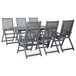 vidaXL 47278 - 7 Piece Outdoor Dining Set Solid Acacia Wood