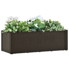 vidaXL 313960 - Garden Raised Bed with Self Watering System Mocha 100x43x33 cm
