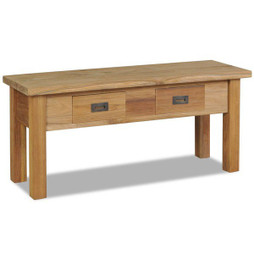 vidaXL 244486 - Banc dentrée teck massif 90 x 30 x 40 cm