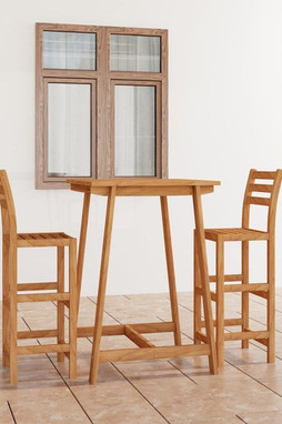 vidaXL 3057848 - Ensemble de bar dextérieur 3 pcs Bois dacacia massif