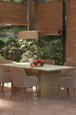 vidaXL 3059484 - Ensemble à manger de jardin 7 pcs Résine tressée Marron