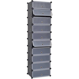 vidaXL 244920 - Interlocking Shoe Organiser with 10 Compartments